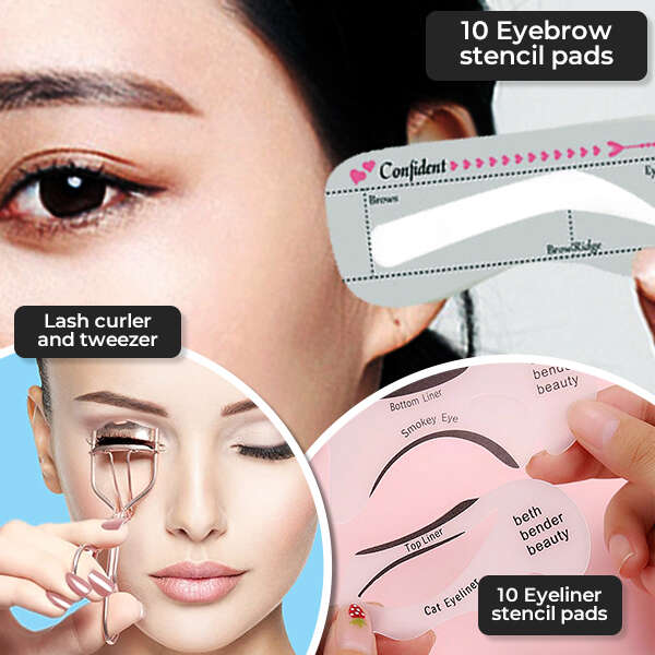 ProMakeX - Professional Eyelash, Eyebrow and Makeup Set: Get Flawless Eyes!