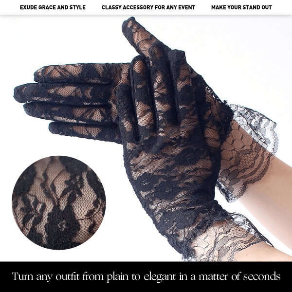 Meryl - Lace Gloves for Women: Elegance and Style for Any Occasion!