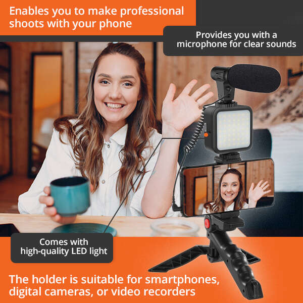 Vloggie - Complete Recording Kit: Be a Professional Video Content Creator!