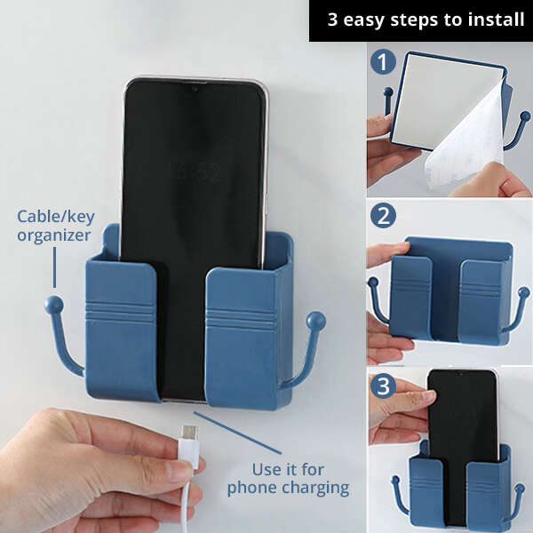 StandAlone - Wall Mounted Phone Holder: Space Organization and Safe Charging!