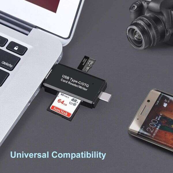 Cardnet - Universal SD and TF Reader with USB 3 in 1 for Fast File Transfer!