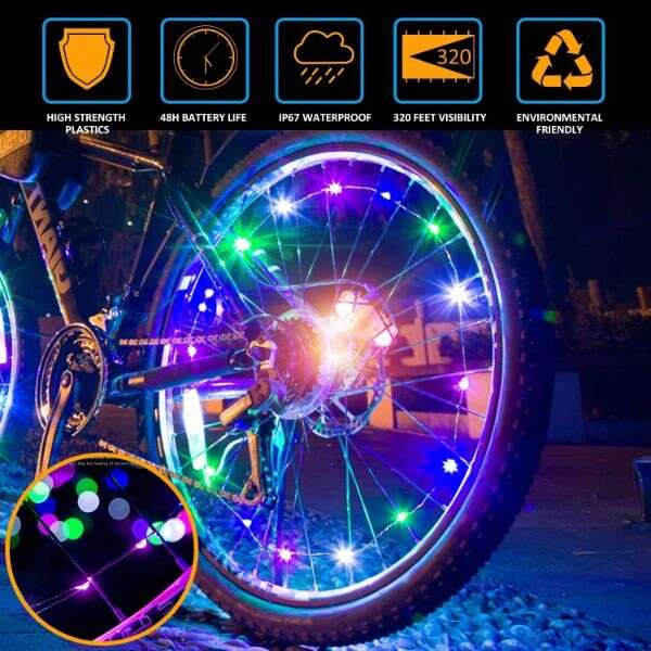 Koshing - LED Bicycle Wheel Lights: Fun and Safety with Style!