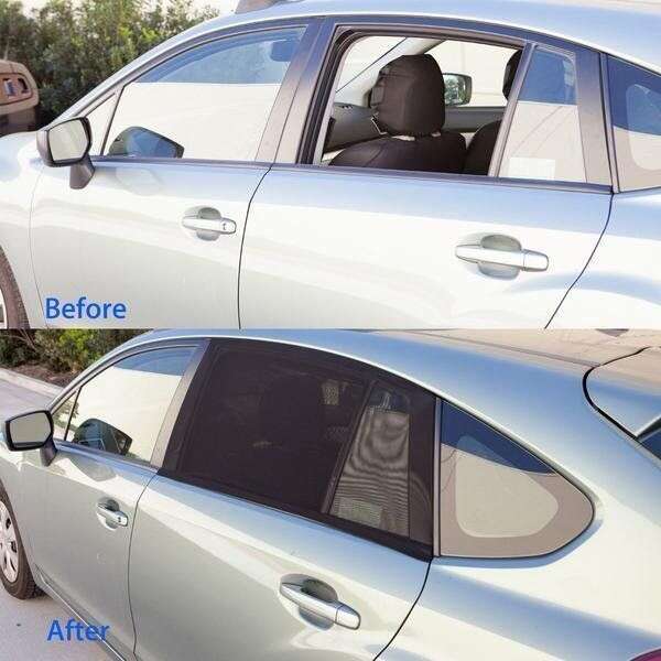 PortaShade - Set of 2 Car Window Sunshades: More Comfortable and Safe Travel!