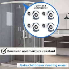 Rollero - Set of 8 Shower Cabin Wheels: Functionality and Elegance for Bathrooms!