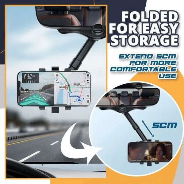 Spatro - Rotating and Retractable Phone Holder for Car: Safety and Comfort on the Road!