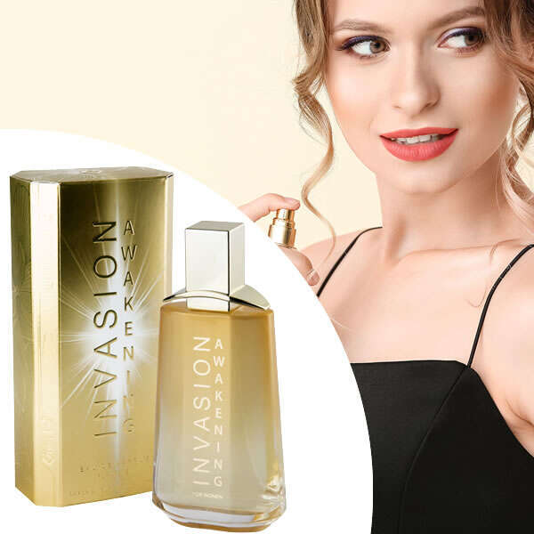 Golden Glow - Invasion: Invigorating Perfume for Women with Floral and Fruity Aromas!