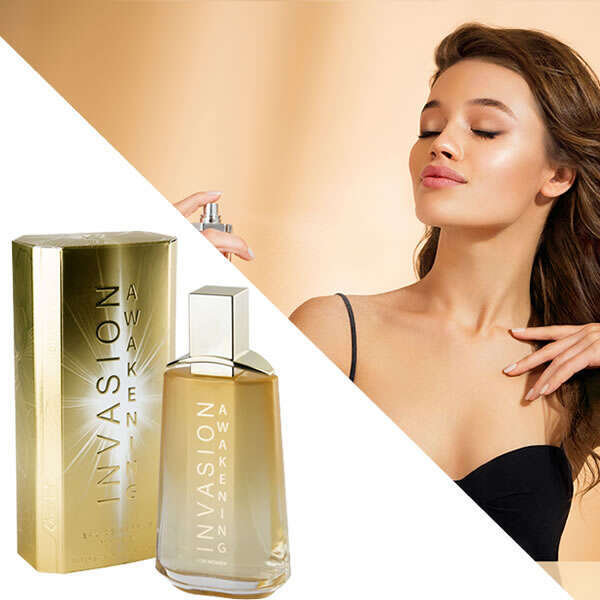 Golden Glow - Invasion: Invigorating Perfume for Women with Floral and Fruity Aromas!