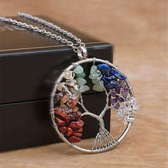 Alma Tree of Life Necklace - Chakra Activation with 7 Natural Stones!