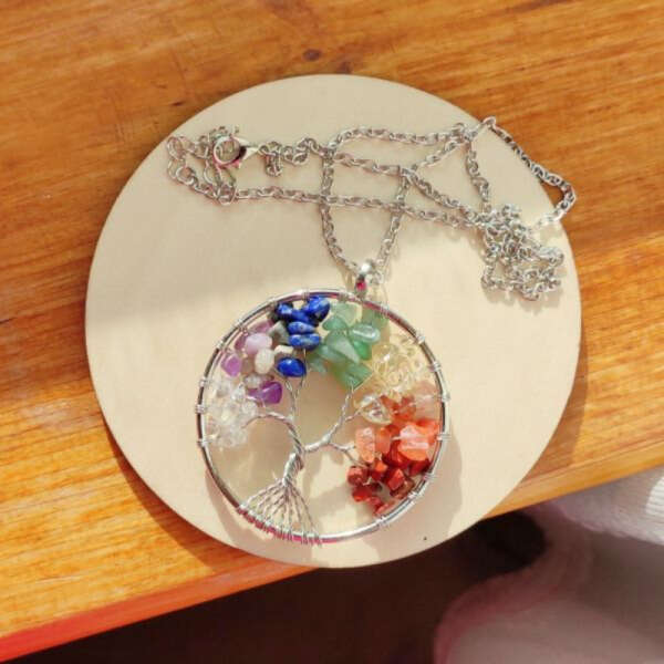 Alma Tree of Life Necklace - Chakra Activation with 7 Natural Stones!