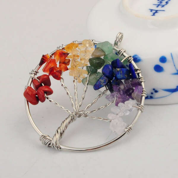 Alma Tree of Life Necklace - Chakra Activation with 7 Natural Stones!