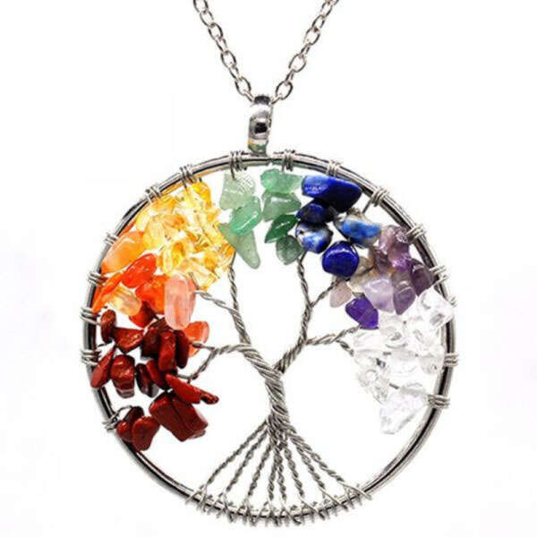 Alma Tree of Life Necklace - Chakra Activation with 7 Natural Stones!