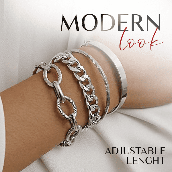 Set of 4 Modern Addora Bracelets - Elegance and Style for Any Outfit