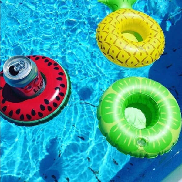 Floatmate - Set of 10 Inflatable Drink Holders: Fun at the Pool and Beach!