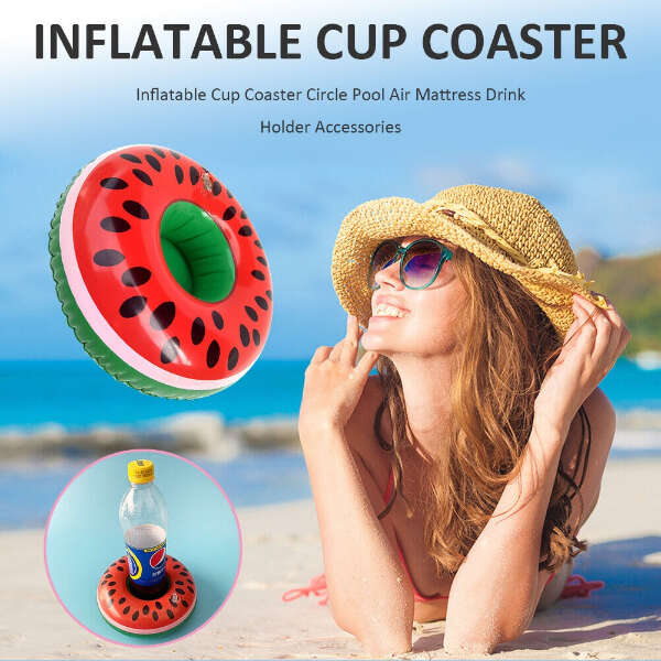 Floatmate - Set of 10 Inflatable Drink Holders: Fun at the Pool and Beach!