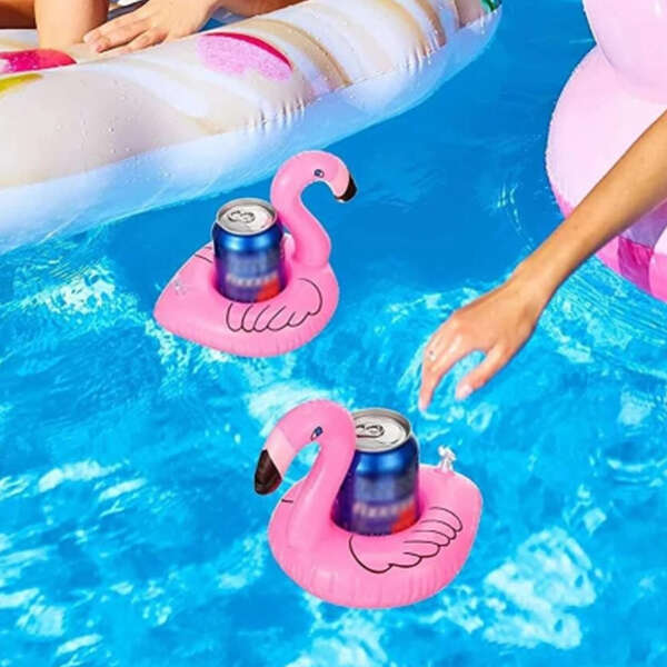 Floatmate - Set of 10 Inflatable Drink Holders: Fun at the Pool and Beach!