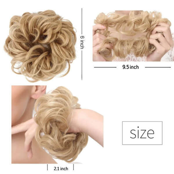 Blonde - Set of 2 Reusable Hair Buns - Instant Volume and Natural Look!