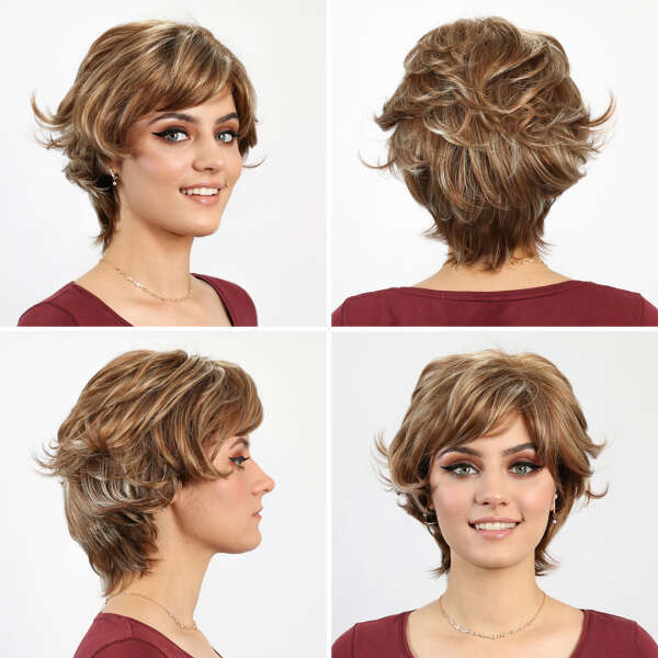 Loana - Professional Style Layered Wig: An Elegant Solution for Colored Hair!