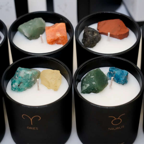 Lumira - Astrological Candle with Natural Stones: Discover Your Hidden Potential!