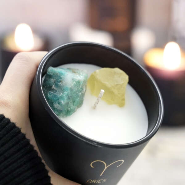 Lumira - Astrological Candle with Natural Stones: Discover Your Hidden Potential!