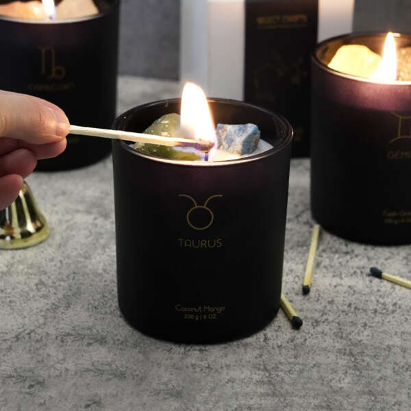 Lumira - Astrological Candle with Natural Stones: Discover Your Hidden Potential!