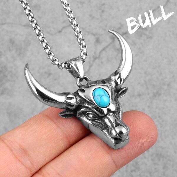 BullStrong - Powerful Necklace with Bull Head Pendant - Symbol of Strength and Courage!