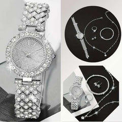 Diamonda - Elegant Jewelry Set with Watch and Accessories, FREE Bracelet!