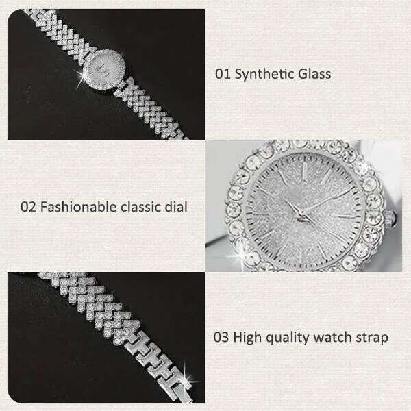 Diamonda - Elegant Jewelry Set with Watch and Accessories, FREE Bracelet!