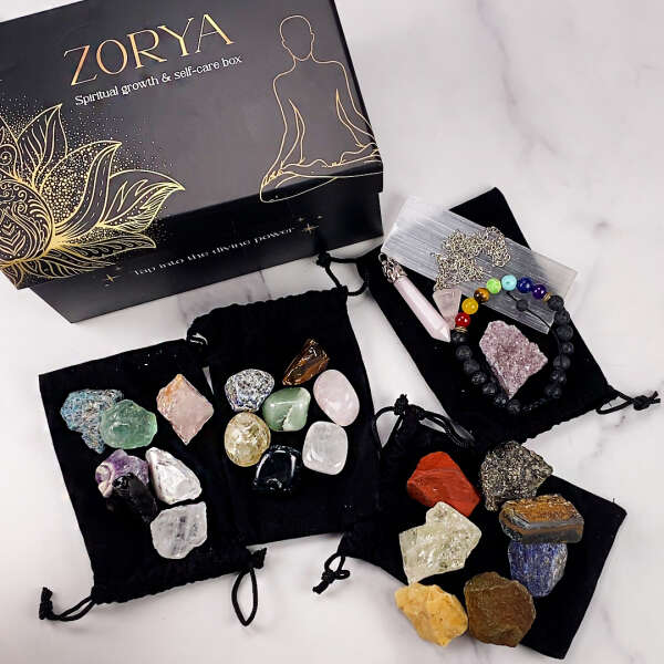 Zorya - Box with Natural Stones for Chakras: Positive Energy and Balance Every Day!