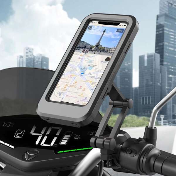 Stabilix - Magnetic Mobile Phone Holder with Telescopic Stand: Navigate Safely!