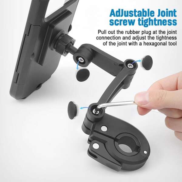 Stabilix - Magnetic Mobile Phone Holder with Telescopic Stand: Navigate Safely!