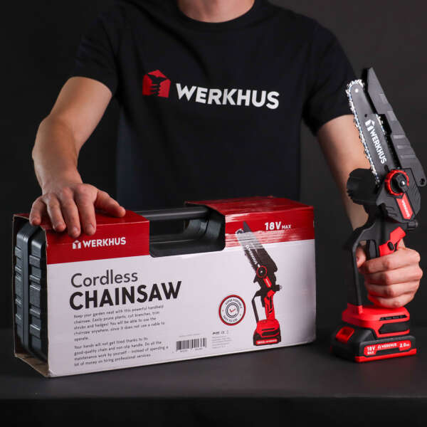 Werkhus - Cordless Wood Saw: Powerful Set for Fast and Precise Gardening!