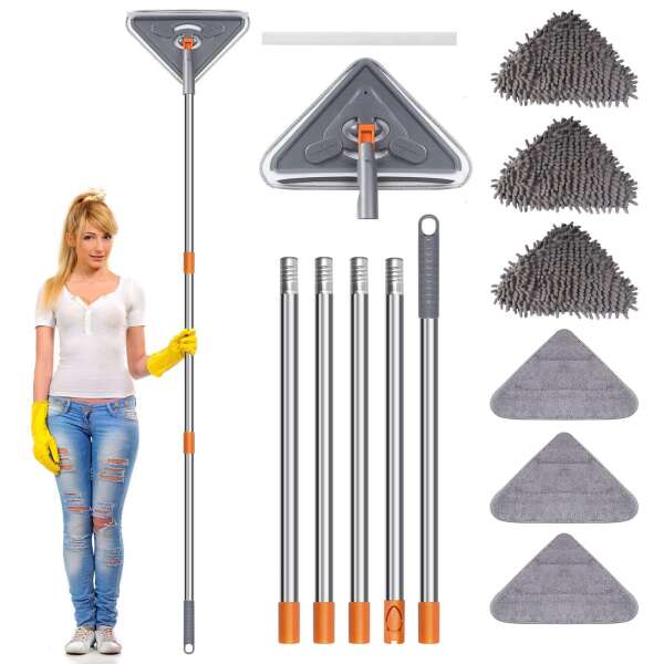 Scrublex - Rotating Triangle Cleaning Mop Set: No Effort, No Mess!