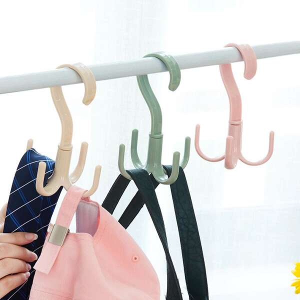 NeoHook - Set of 5 Rotating Hanging Hooks: Organize Your Closet Effortlessly!