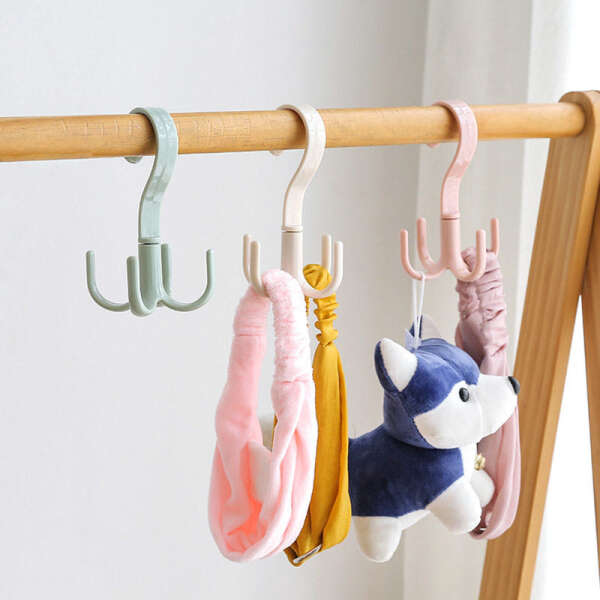 NeoHook - Set of 5 Rotating Hanging Hooks: Organize Your Closet Effortlessly!