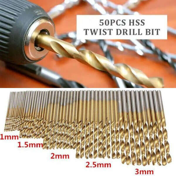 Drillo - Set of 50 High Speed ​​Steel Drill Bits!