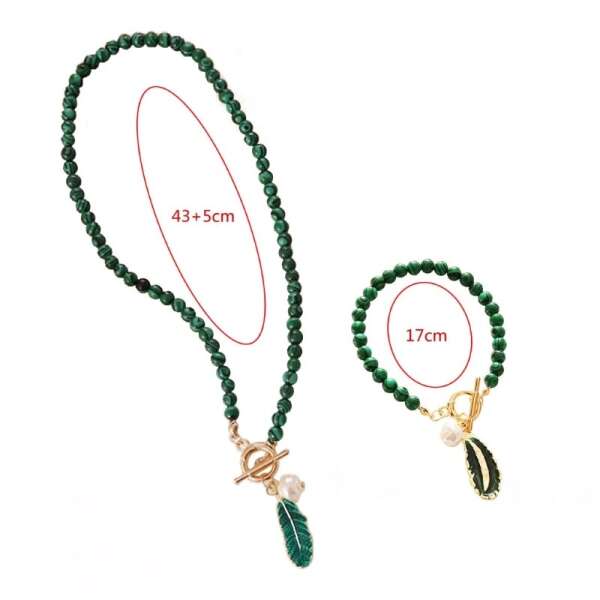 MalachiteLove - Luxurious Jewelry Set: Elegance and Nature in Harmony!