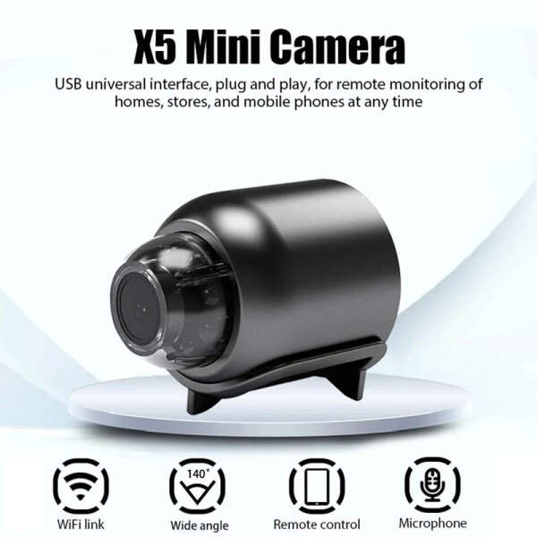 Mikrokam - Mini Wireless Camera: Discreet and Efficient Surveillance for Your Security!