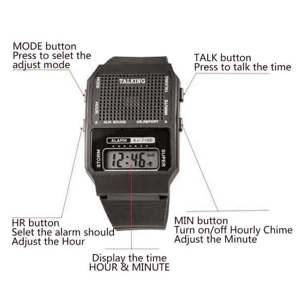 Tellatime - Talking Digital Clock: Tell the Time Easily!