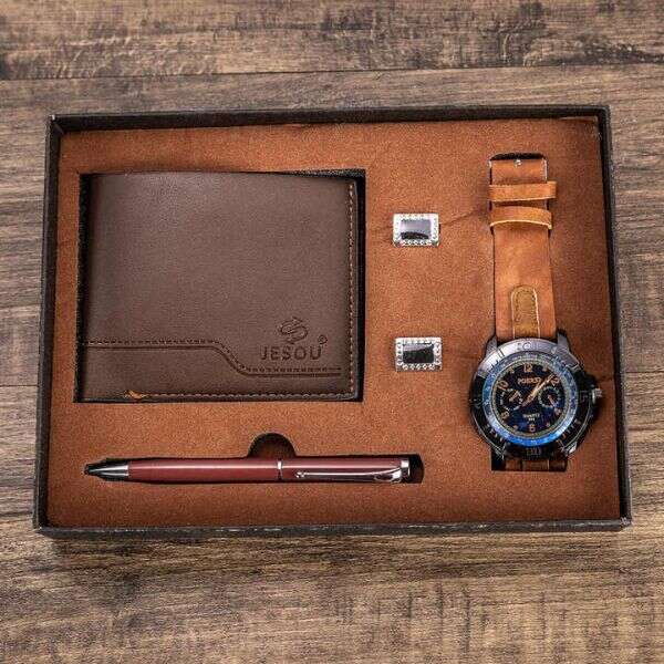 Tissor - Luxury Set for Men: Watch, Pen, Cufflinks and Free Wallet!