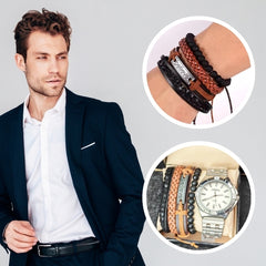 Tabet - Elegant Set for Men: Modern Watch and Bracelets for Style and Refinement!