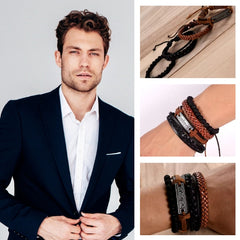 Tabet - Elegant Set for Men: Modern Watch and Bracelets for Style and Refinement!