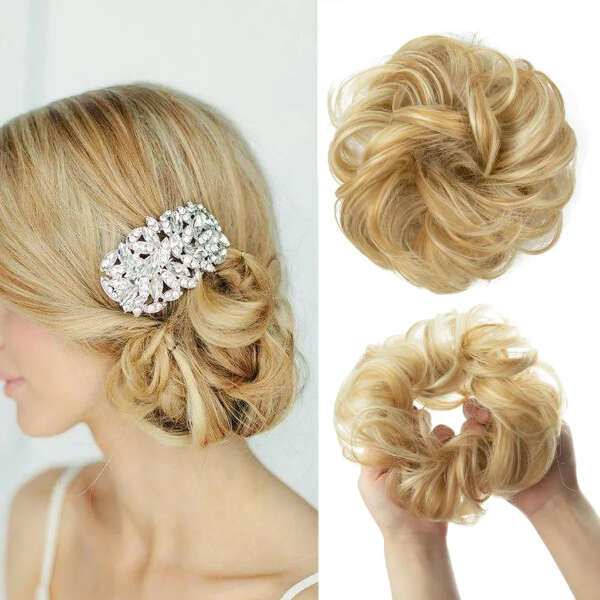 Blonde - Set of 2 Reusable Hair Buns - Instant Volume and Natural Look!