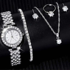 Diamonda - Elegant Jewelry Set with Watch and Accessories, FREE Bracelet!