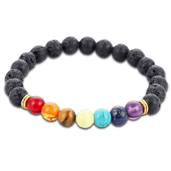 ReiChi - Lava Stone Chakra Bracelet: Energize Your Body and Mind!