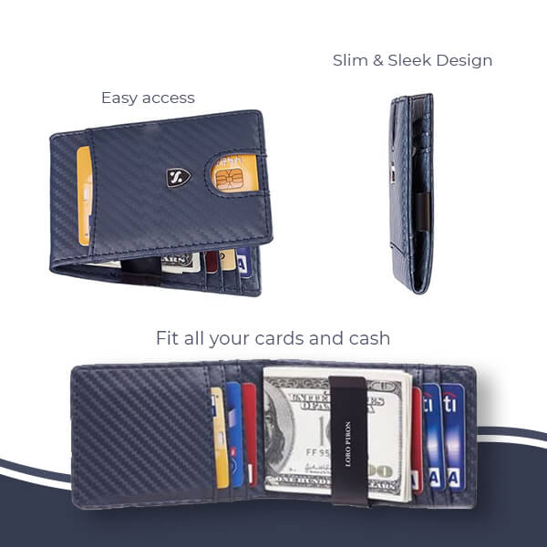 Detro Loro Piron - Modern Slim Wallet with Multiple Card Compartments!