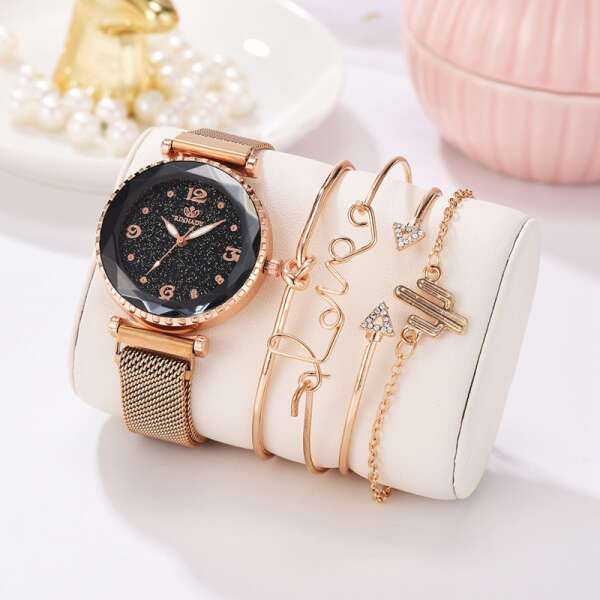 Heily - Luxury Bracelet and Watch Set: Add a Charming Flair to Your Style!