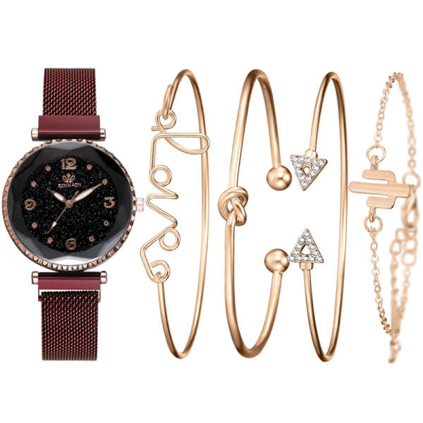 Heily - Luxury Bracelet and Watch Set: Add a Charming Flair to Your Style!